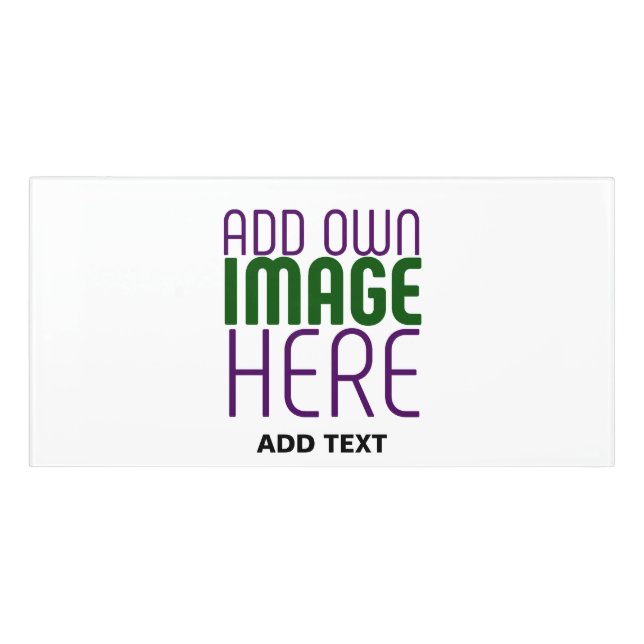 MODERN EDITABLE SIMPLE WHITE IMAGE TEXT TEMPLATE DOOR SIGN (Classic Front)