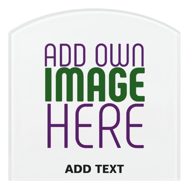 MODERN EDITABLE SIMPLE WHITE IMAGE TEXT TEMPLATE DOOR SIGN (Contour Front)