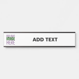 MODERN EDITABLE SIMPLE WHITE IMAGE TEXT TEMPLATE DOOR SIGN