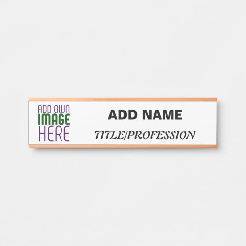 MODERN EDITABLE SIMPLE WHITE IMAGE TEXT TEMPLATE DOOR SIGN
