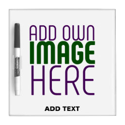 MODERN EDITABLE SIMPLE WHITE IMAGE TEXT TEMPLATE DRY ERASE BOARD