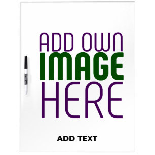 MODERN EDITABLE SIMPLE WHITE IMAGE TEXT TEMPLATE DRY ERASE BOARD