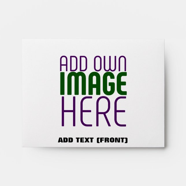 MODERN EDITABLE SIMPLE WHITE IMAGE TEXT TEMPLATE ENVELOPE (Front)