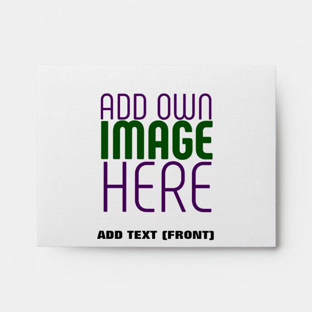MODERN EDITABLE SIMPLE WHITE IMAGE TEXT TEMPLATE ENVELOPE (Front)