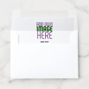 MODERN EDITABLE SIMPLE WHITE IMAGE TEXT TEMPLATE ENVELOPE LINER