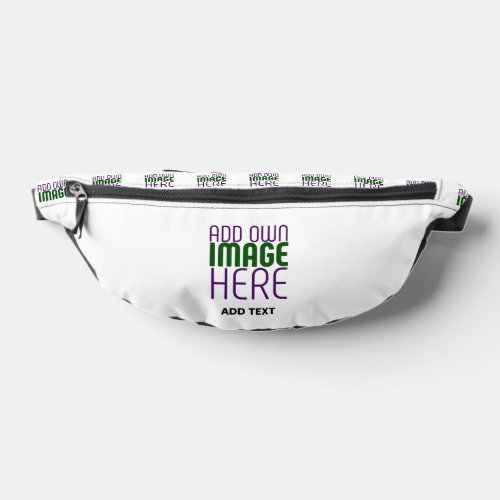 MODERN EDITABLE SIMPLE WHITE IMAGE TEXT TEMPLATE FANNY PACK