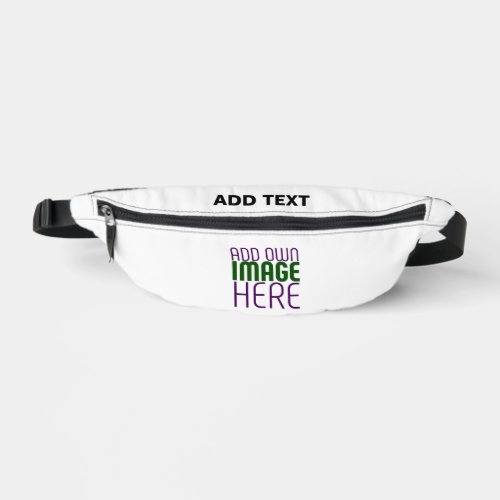 MODERN EDITABLE SIMPLE WHITE IMAGE TEXT TEMPLATE FANNY PACK