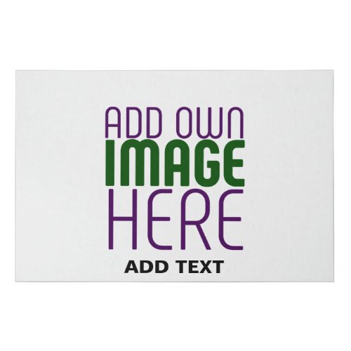 MODERN EDITABLE SIMPLE WHITE IMAGE TEXT TEMPLATE FAUX CANVAS PRINT