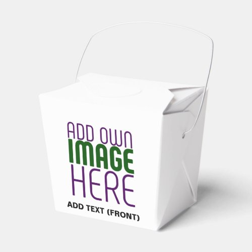 MODERN EDITABLE SIMPLE WHITE IMAGE TEXT TEMPLATE FAVOR BOXES