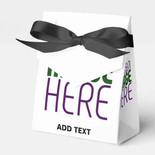 MODERN EDITABLE SIMPLE WHITE IMAGE TEXT TEMPLATE FAVOR BOXES