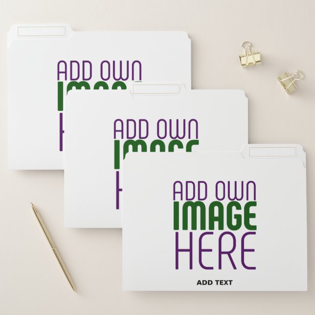 MODERN EDITABLE SIMPLE WHITE IMAGE TEXT TEMPLATE FILE FOLDER (Set)