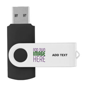 MODERN EDITABLE SIMPLE WHITE IMAGE TEXT TEMPLATE FLASH DRIVE