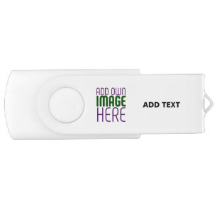 MODERN EDITABLE SIMPLE WHITE IMAGE TEXT TEMPLATE FLASH DRIVE