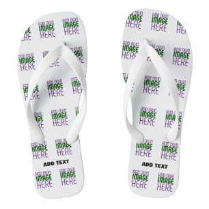 MODERN EDITABLE SIMPLE WHITE IMAGE TEXT TEMPLATE FLIP FLOPS