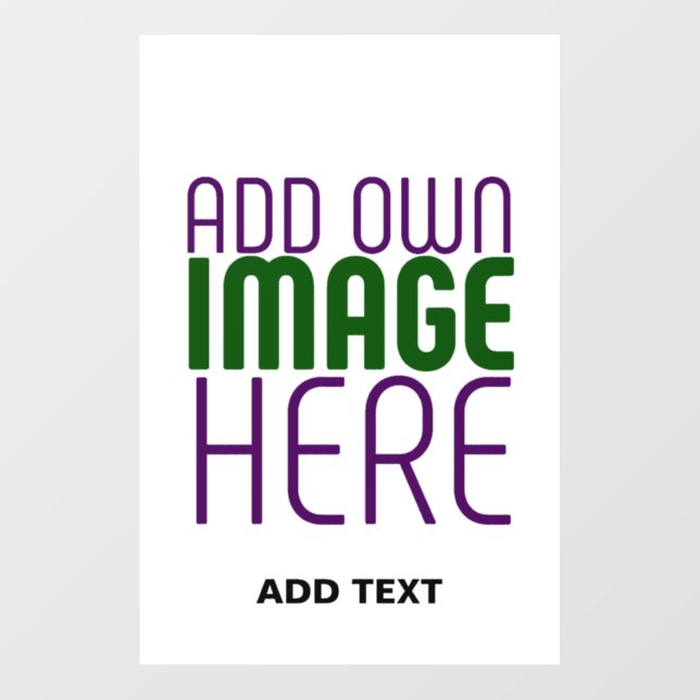 MODERN EDITABLE SIMPLE WHITE IMAGE TEXT TEMPLATE FLOOR DECALS (Front)