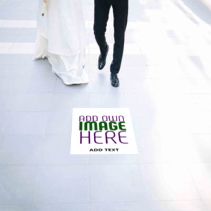 MODERN EDITABLE SIMPLE WHITE IMAGE TEXT TEMPLATE FLOOR DECALS