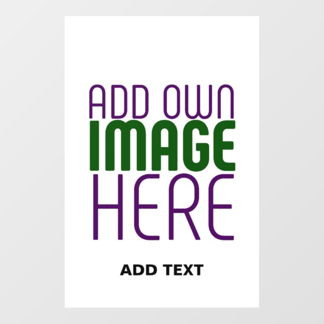 MODERN EDITABLE SIMPLE WHITE IMAGE TEXT TEMPLATE FLOOR DECALS (Front)