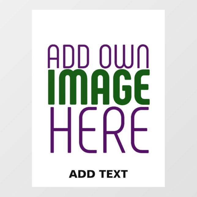 MODERN EDITABLE SIMPLE WHITE IMAGE TEXT TEMPLATE FLOOR DECALS (Front)