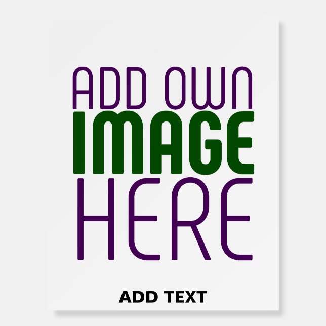 MODERN EDITABLE SIMPLE WHITE IMAGE TEXT TEMPLATE FOAM BOARD (Front)