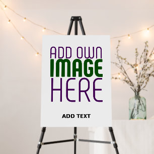 MODERN EDITABLE SIMPLE WHITE IMAGE TEXT TEMPLATE FOAM BOARD