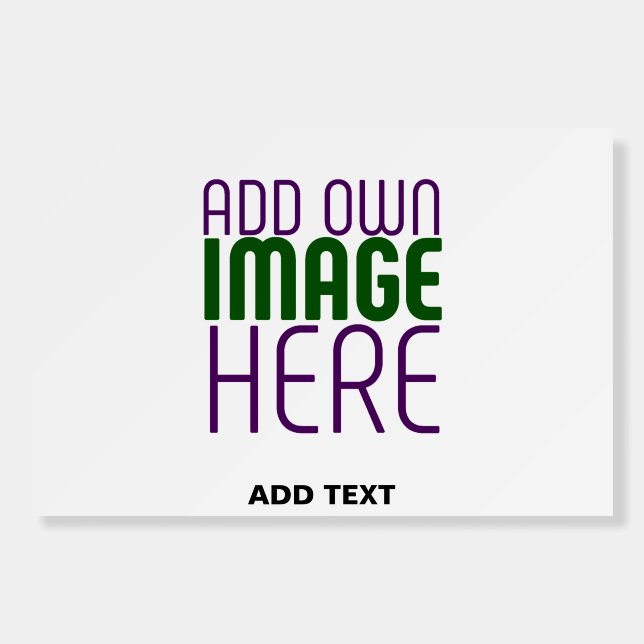 MODERN EDITABLE SIMPLE WHITE IMAGE TEXT TEMPLATE FOAM BOARD (Front)