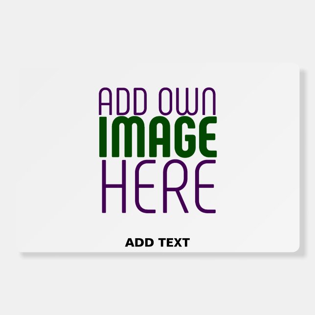 MODERN EDITABLE SIMPLE WHITE IMAGE TEXT TEMPLATE FOAM BOARD (Front)