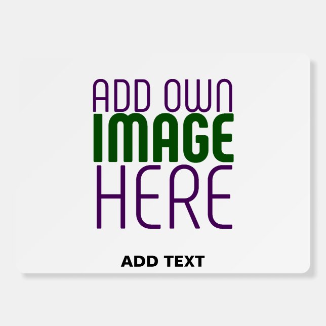 MODERN EDITABLE SIMPLE WHITE IMAGE TEXT TEMPLATE FOAM BOARD (Front)