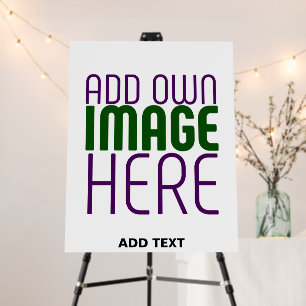 MODERN EDITABLE SIMPLE WHITE IMAGE TEXT TEMPLATE FOAM BOARD