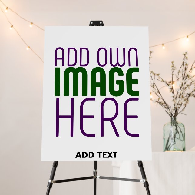 MODERN EDITABLE SIMPLE WHITE IMAGE TEXT TEMPLATE FOAM BOARD (In Situ (Stand))