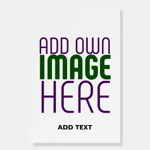 MODERN EDITABLE SIMPLE WHITE IMAGE TEXT TEMPLATE FOAM BOARD
