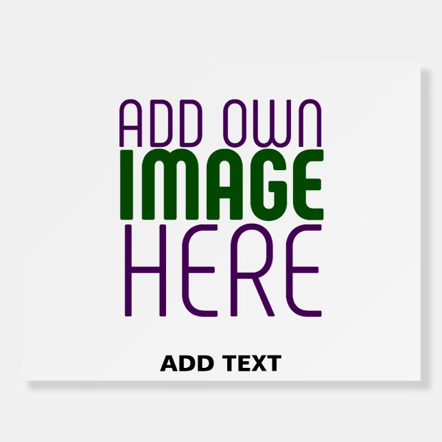MODERN EDITABLE SIMPLE WHITE IMAGE TEXT TEMPLATE FOAM BOARD (Front)