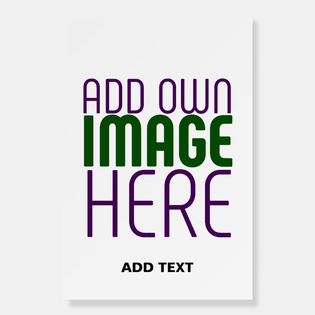MODERN EDITABLE SIMPLE WHITE IMAGE TEXT TEMPLATE FOAM BOARD (Front)