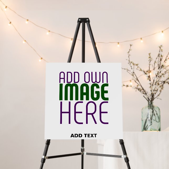 MODERN EDITABLE SIMPLE WHITE IMAGE TEXT TEMPLATE FOAM BOARD (In Situ (Stand))