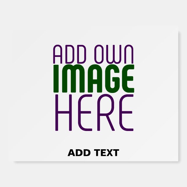 MODERN EDITABLE SIMPLE WHITE IMAGE TEXT TEMPLATE FOAM BOARD (Front)