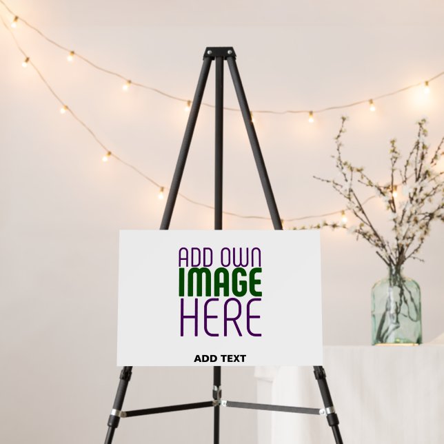 MODERN EDITABLE SIMPLE WHITE IMAGE TEXT TEMPLATE FOAM BOARD (In Situ (Stand))