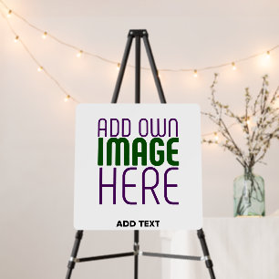 MODERN EDITABLE SIMPLE WHITE IMAGE TEXT TEMPLATE FOAM BOARD