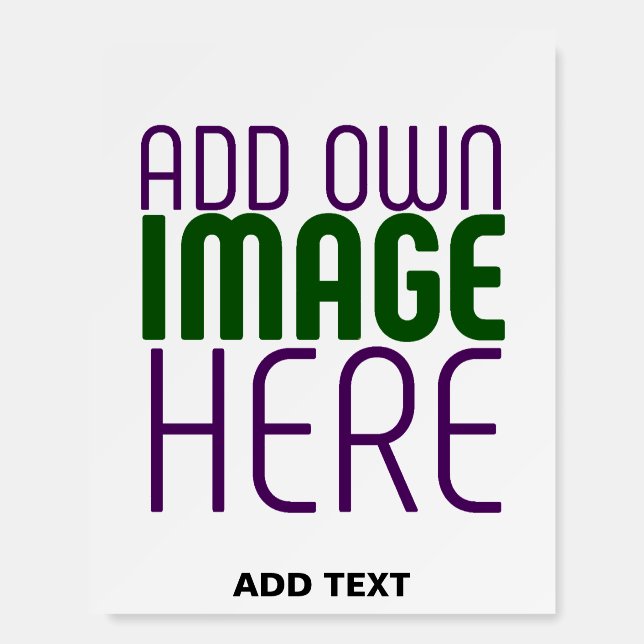 MODERN EDITABLE SIMPLE WHITE IMAGE TEXT TEMPLATE FOAM BOARD (Front)