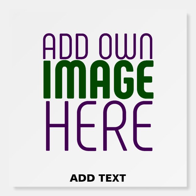 MODERN EDITABLE SIMPLE WHITE IMAGE TEXT TEMPLATE FOAM BOARD (Front)