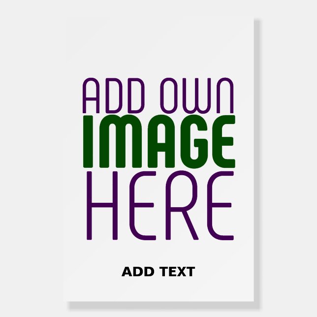 MODERN EDITABLE SIMPLE WHITE IMAGE TEXT TEMPLATE FOAM BOARD (Front)