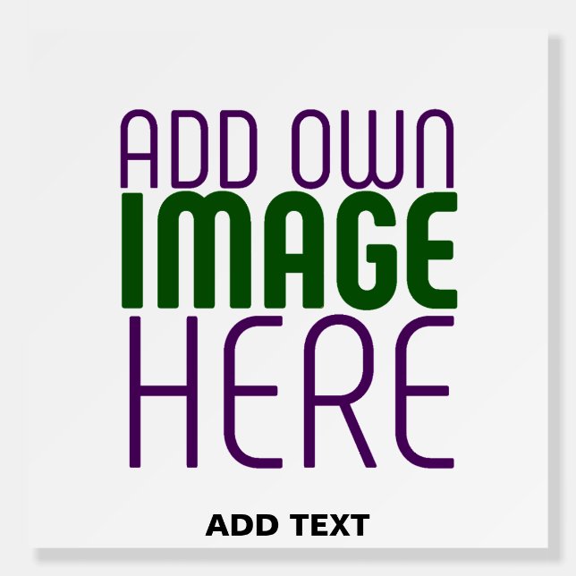  MODERN EDITABLE SIMPLE WHITE IMAGE TEXT TEMPLATE FOAM BOARD (Front)