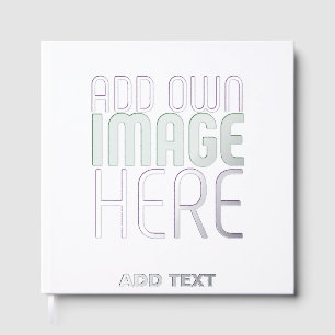 MODERN EDITABLE SIMPLE WHITE IMAGE TEXT TEMPLATE FOIL GUEST BOOK
