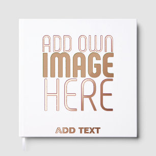 MODERN EDITABLE SIMPLE WHITE IMAGE TEXT TEMPLATE FOIL GUEST BOOK