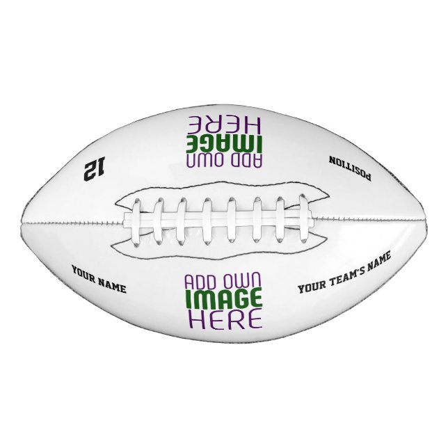 MODERN EDITABLE SIMPLE WHITE IMAGE TEXT TEMPLATE FOOTBALL (Front)