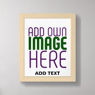 MODERN EDITABLE SIMPLE WHITE IMAGE TEXT TEMPLATE FRAMED ART