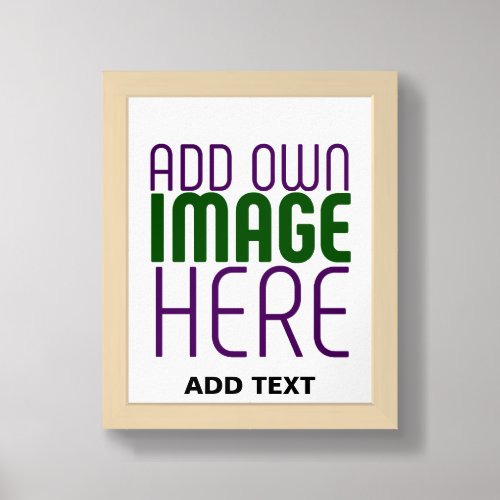 MODERN EDITABLE SIMPLE WHITE IMAGE TEXT TEMPLATE FRAMED ART