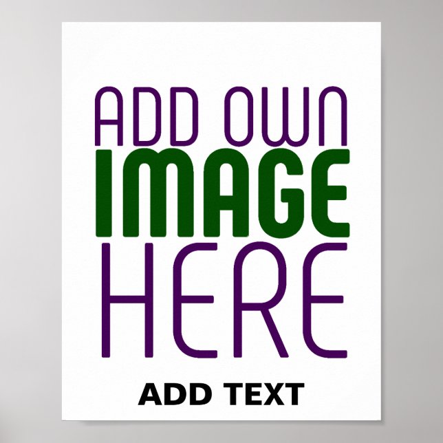MODERN EDITABLE SIMPLE WHITE IMAGE TEXT TEMPLATE FRAMED ART (Front)