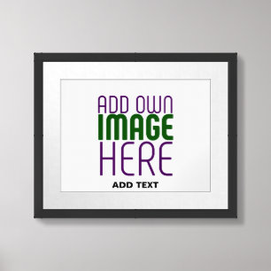 MODERN EDITABLE SIMPLE WHITE IMAGE TEXT TEMPLATE FRAMED ART