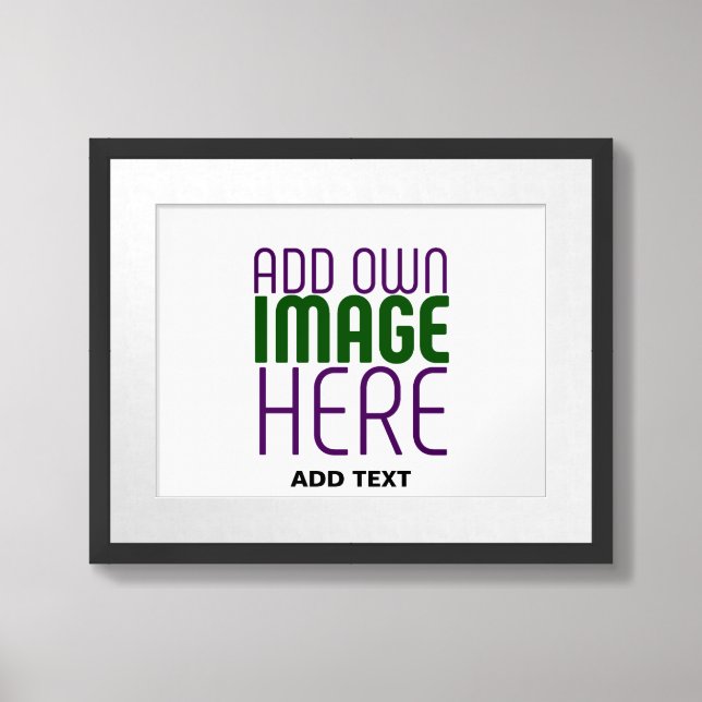 MODERN EDITABLE SIMPLE WHITE IMAGE TEXT TEMPLATE FRAMED ART (Framed Front)