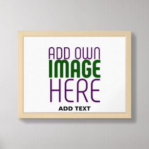 MODERN EDITABLE SIMPLE WHITE IMAGE TEXT TEMPLATE FRAMED ART