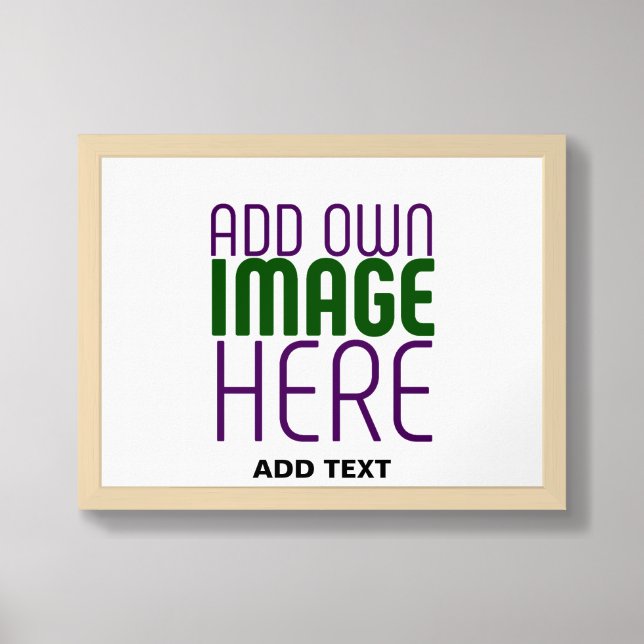 MODERN EDITABLE SIMPLE WHITE IMAGE TEXT TEMPLATE FRAMED ART (Framed Front)